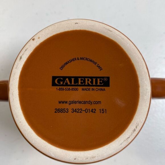 EUC Galerie Collectable Sock Monkey Ceramic Coffee Mug Coffee Cup - Dual Handles - Picture 3 of 3